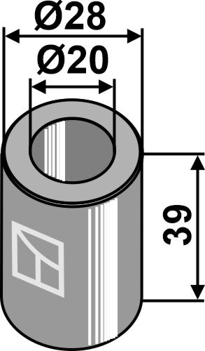 Bush 39 x Ø20 x Ø28