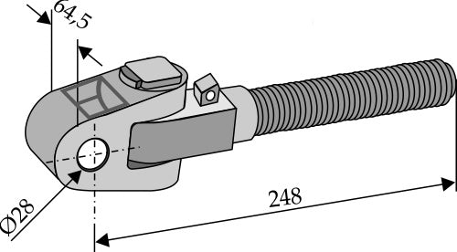 Drejeligt forbindelsesstang M30x3mm