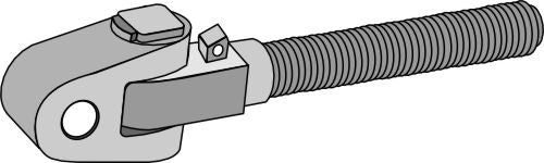 Drejeligt trækstang - M30x3 højre gevind