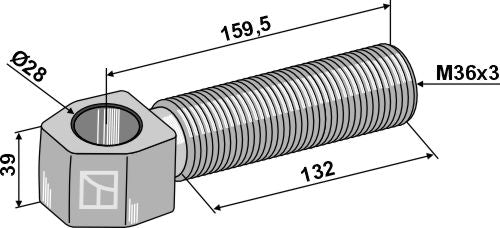 Leddelt spindel Ø28