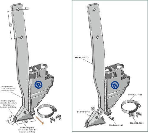 Frøandel - venstre model