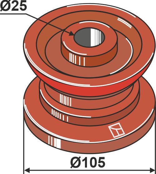 Remskive til kæde Ø 105