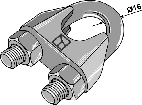 Trådkabelklemmer i henhold til DIN 741, galvaniseret