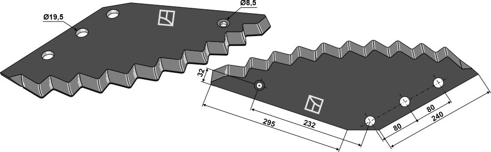 Køkkenmaskineknive - med hård metaloverflade