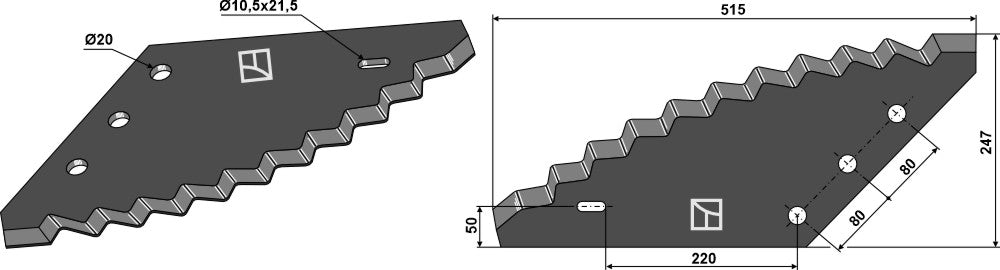 Køkkenmaskineknive - med hård metaloverflade