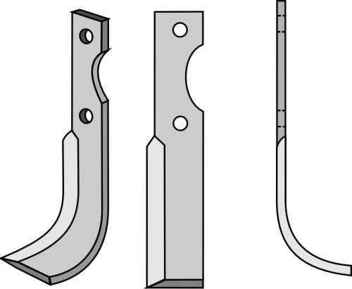 Klinge 210 x 40 mm, højre