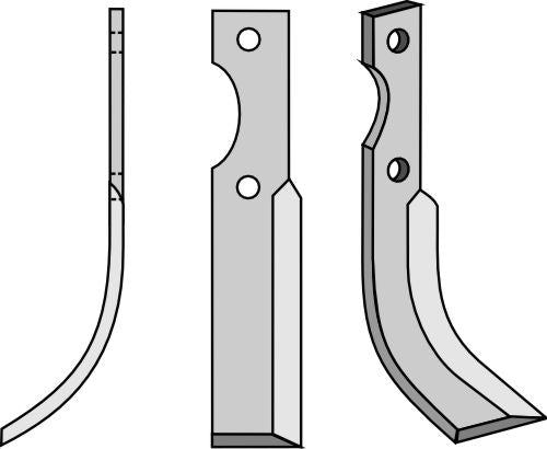Klinge 207 x 40 mm, venstre