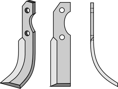Klinge 182 x 35 mm, højre