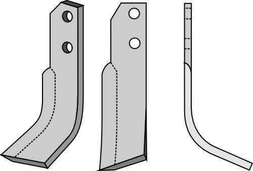 Klinge 178 x 50 mm, højre