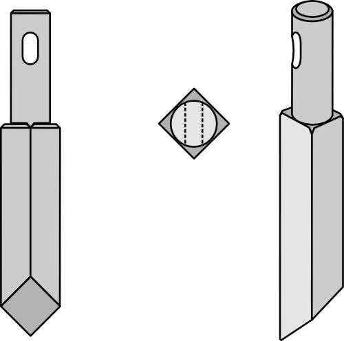 Roterende tand 177 mm