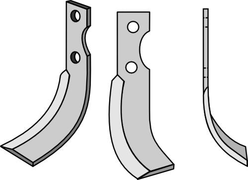 Klinge 205 x 35 mm, højre