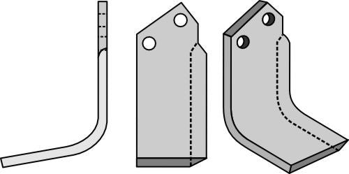 Klinge 185 x 80 mm, venstre