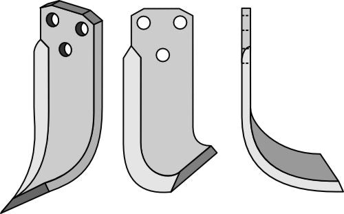 Klinge 223 x 75 mm, højre