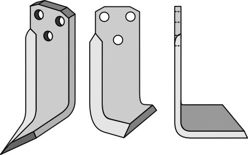 Klinge 223 x 75 mm, højre