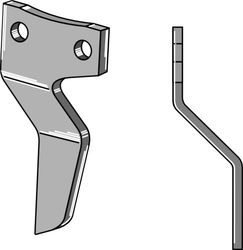 Roterende tand 200 x 90 mm, højre