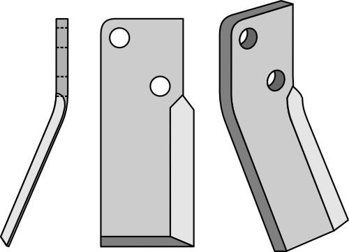 Roterende tand 210 x 70 mm, venstre