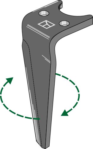 Tænder til rotorharver 345 mm, højre