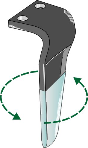 Tænder til rotorkultivatorer (DURAFACE) 280 mm, venstre