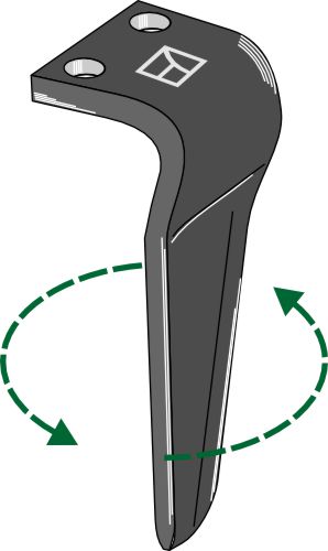 Tænder til roterende harver 280 mm, venstre