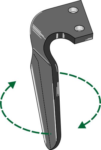 Tænder til rotorharver 300 mm, højre