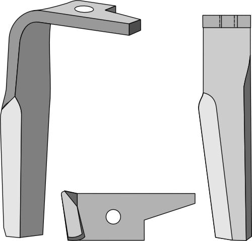 Tænder til roterende harver 300 mm, venstre
