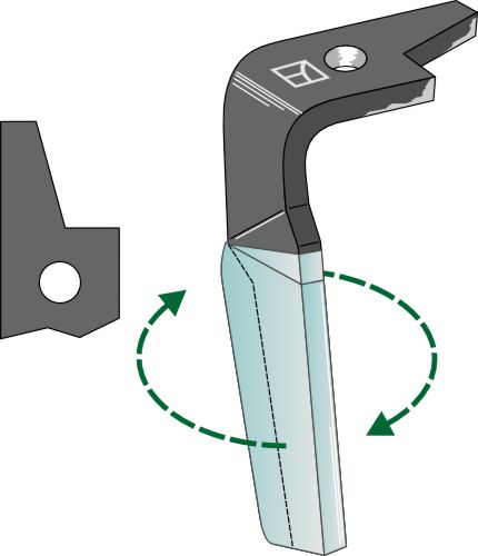 Tænder til rotorharver (DURAFACE) 300 mm, højre