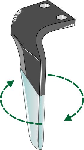 Tænder til rotorharver (DURAFACE), højre