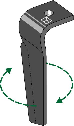 Tænder til rotorharver 330 mm, højre