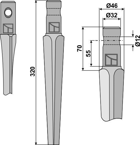 Tænder til rotorharver