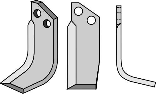 Klinge 140 x 40 mm, højre