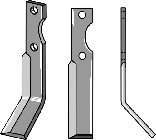 Roterende tand 255 x 35 mm, højre