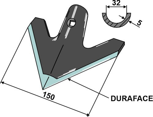 Jyrsin 150 mm - DURAFACE