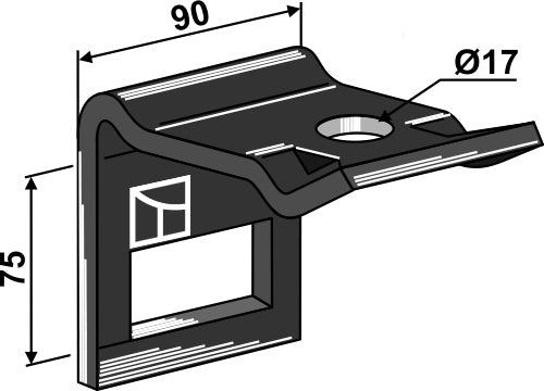 Kiinnike piikille 65x16