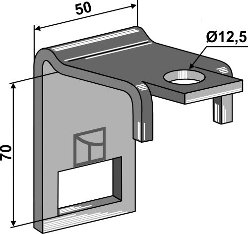 Kiinnike piikkiin 32x10 vahvistusjousella 32x10