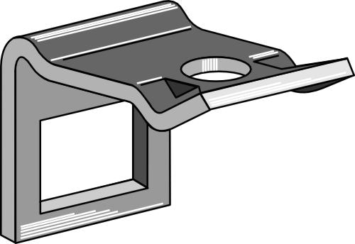 Kiinnike piikkiin 32x12, vahvistusjousella 32x10