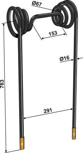 Olki-piikki Ø16 mm – kova metalli