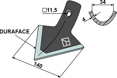 Sweep 140 mm – DURAFACE