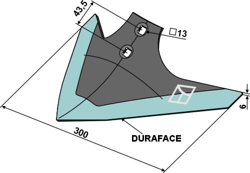 Jyrsin 300 mm - DURAFACE