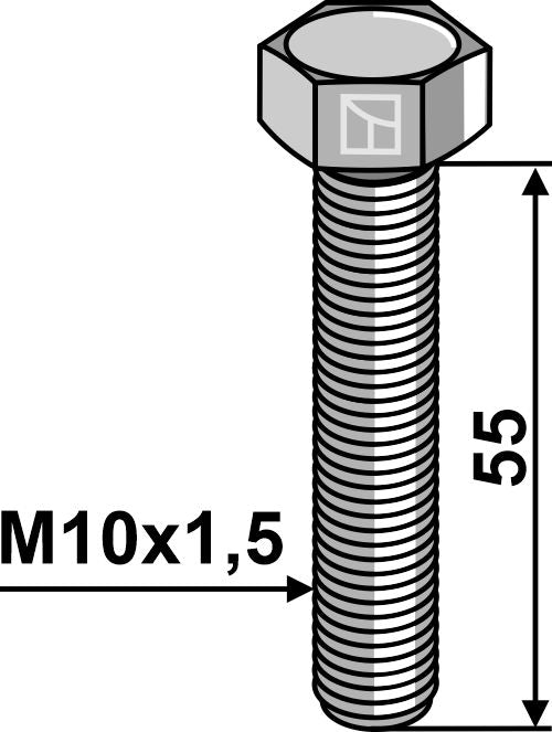 Kuusiokantapultti M10x1,5x55 ilman mutteria