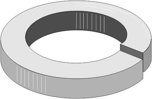 Halkaistu aluslevy  Ø36x6xØ22