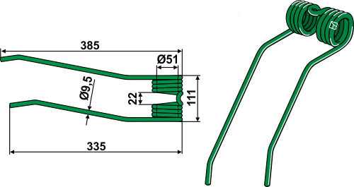 Heinäkarhotinpiikki Ø9,5