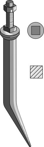 Boriteräksiset harahampaat, joissa on neliönmuotoinen kaula