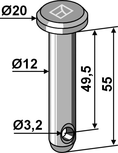 Halkaisupultti  Ø12x55