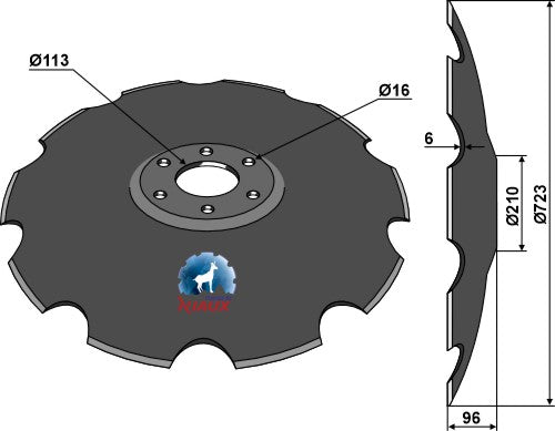 Lovettu levy Ø723x6