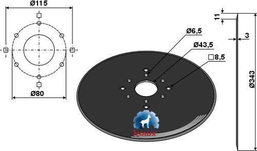 Kylvökiekko Ø343x3