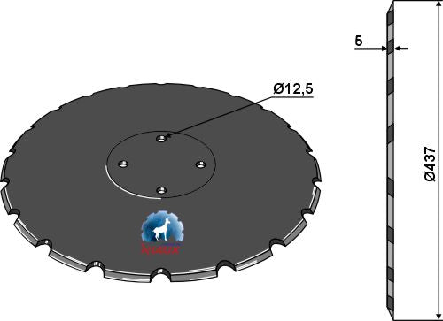 Kylvökiekko Ø437x5