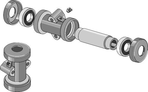 Laakerikomponentti neliöakselille