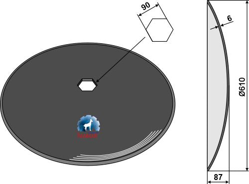 Tavallinen levy Ø610x6