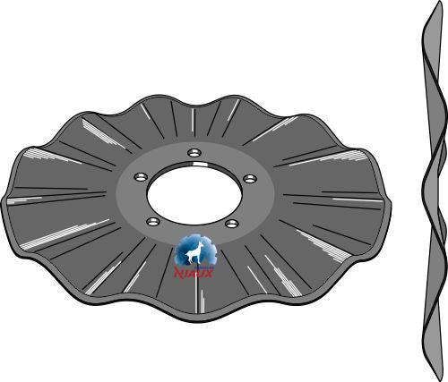 Aaltoileva levy Ø570x5