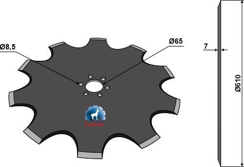 Kyntöauran terä Ø610x7